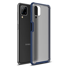 Coque Contour Silicone et Plastique Housse Etui Mat U01 pour Samsung Galaxy M12 Bleu