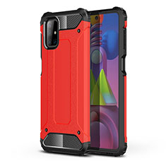 Coque Contour Silicone et Plastique Housse Etui Mat U01 pour Samsung Galaxy M51 Rouge