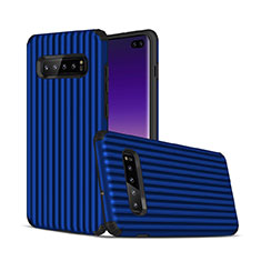 Coque Contour Silicone et Plastique Housse Etui Mat U01 pour Samsung Galaxy S10 Plus Bleu