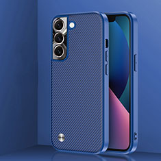 Coque Contour Silicone et Plastique Housse Etui Mat U01 pour Samsung Galaxy S22 5G Bleu