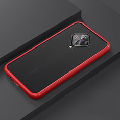 Coque Contour Silicone et Plastique Housse Etui Mat U01 pour Vivo S1 Pro Rouge