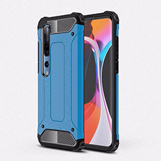 Coque Contour Silicone et Plastique Housse Etui Mat U01 pour Xiaomi Mi 10 Bleu Ciel