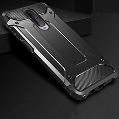 Coque Contour Silicone et Plastique Housse Etui Mat U01 pour Xiaomi Redmi K30 4G Noir