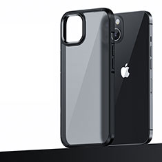 Coque Contour Silicone et Plastique Housse Etui Mat U04 pour Apple iPhone 13 Mini Noir