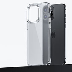 Coque Contour Silicone et Plastique Housse Etui Mat U04 pour Apple iPhone 13 Pro Max Clair