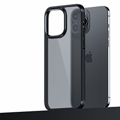 Coque Contour Silicone et Plastique Housse Etui Mat U04 pour Apple iPhone 13 Pro Max Noir