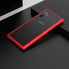 Coque Contour Silicone et Plastique Housse Etui Mat U04 pour Samsung Galaxy Note 10 5G Rouge