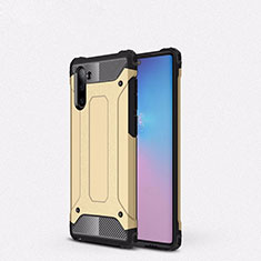 Coque Contour Silicone et Plastique Housse Etui Mat U05 pour Samsung Galaxy Note 10 Or