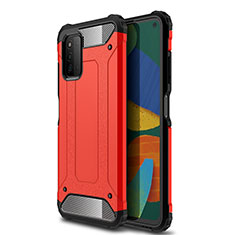 Coque Contour Silicone et Plastique Housse Etui Mat WL1 pour Samsung Galaxy F52 5G Rouge