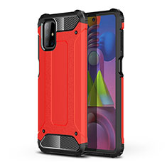 Coque Contour Silicone et Plastique Housse Etui Mat WL1 pour Samsung Galaxy M51 Rouge