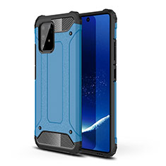 Coque Contour Silicone et Plastique Housse Etui Mat WL1 pour Samsung Galaxy M80S Bleu
