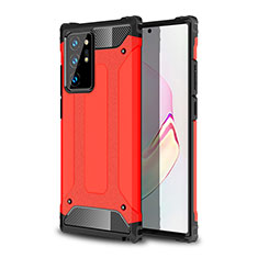 Coque Contour Silicone et Plastique Housse Etui Mat WL1 pour Samsung Galaxy Note 20 Ultra 5G Rouge