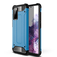 Coque Contour Silicone et Plastique Housse Etui Mat WL1 pour Samsung Galaxy S20 FE 4G Bleu