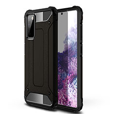 Coque Contour Silicone et Plastique Housse Etui Mat WL1 pour Samsung Galaxy S20 Lite 5G Noir