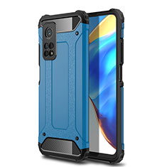 Coque Contour Silicone et Plastique Housse Etui Mat WL1 pour Xiaomi Mi 10T 5G Bleu