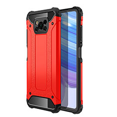 Coque Contour Silicone et Plastique Housse Etui Mat WL1 pour Xiaomi Poco X3 NFC Rouge