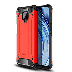 Coque Contour Silicone et Plastique Housse Etui Mat WL1 pour Xiaomi Redmi Note 9 Pro Rouge