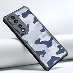 Coque Contour Silicone et Plastique Housse Etui Mat XD1 pour Huawei Honor 90 Pro 5G Bleu