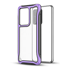 Coque Contour Silicone et Plastique Housse Etui Mat YF1 pour Samsung Galaxy S20 Plus Violet