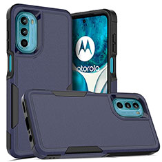 Coque Contour Silicone et Plastique Housse Etui Protection Integrale 360 Degres MQ1 pour Motorola MOTO G52 Bleu