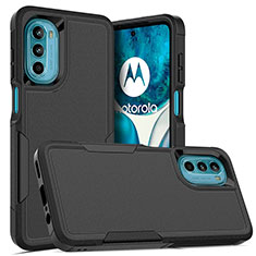 Coque Contour Silicone et Plastique Housse Etui Protection Integrale 360 Degres MQ1 pour Motorola MOTO G52 Noir