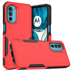 Coque Contour Silicone et Plastique Housse Etui Protection Integrale 360 Degres MQ1 pour Motorola MOTO G52 Rouge