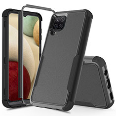 Coque Contour Silicone et Plastique Housse Etui Protection Integrale 360 Degres MQ1 pour Samsung Galaxy A12 Nacho Noir