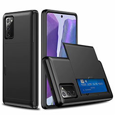 Coque Contour Silicone et Plastique Housse Etui Protection Integrale 360 Degres N01 pour Samsung Galaxy Note 20 5G Noir