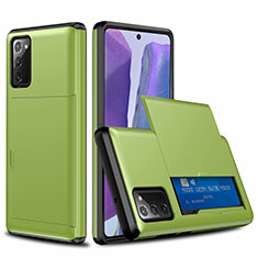 Coque Contour Silicone et Plastique Housse Etui Protection Integrale 360 Degres N01 pour Samsung Galaxy Note 20 5G Vert