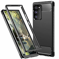 Coque Contour Silicone et Plastique Housse Etui Protection Integrale 360 Degres R01 pour Samsung Galaxy Note 20 Ultra 5G Noir