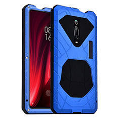 Coque Contour Silicone et Plastique Housse Etui Protection Integrale 360 Degres R01 pour Xiaomi Mi 9T Bleu
