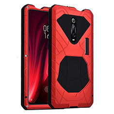 Coque Contour Silicone et Plastique Housse Etui Protection Integrale 360 Degres R01 pour Xiaomi Mi 9T Pro Rouge