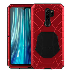 Coque Contour Silicone et Plastique Housse Etui Protection Integrale 360 Degres R02 pour Xiaomi Redmi Note 8 Pro Rouge