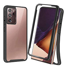 Coque Contour Silicone et Plastique Housse Etui Protection Integrale 360 Degres R04 pour Samsung Galaxy Note 20 Ultra 5G Noir