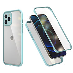 Coque Contour Silicone et Plastique Housse Etui Protection Integrale 360 Degres R05 pour Apple iPhone 12 Pro Max Pastel Vert
