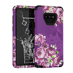 Coque Contour Silicone et Plastique Housse Etui Protection Integrale 360 Degres U01 pour Samsung Galaxy Note 9 Violet