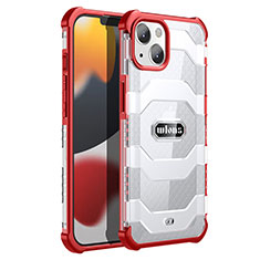 Coque Contour Silicone et Plastique Housse Etui Protection Integrale 360 Degres U02 pour Apple iPhone 13 Mini Rouge