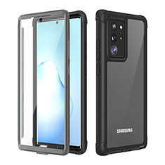 Coque Contour Silicone et Plastique Housse Etui Protection Integrale 360 Degres U02 pour Samsung Galaxy Note 20 Ultra 5G Noir