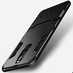 Coque Contour Silicone et Plastique Mat avec Support R01 pour Huawei Nova 2i Noir