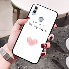 Coque Contour Silicone et Vitre Amour Coeur Miroir pour Huawei Honor 10 Lite Rose