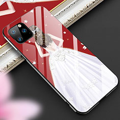 Coque Contour Silicone et Vitre Dos de Fille Miroir Etui Housse M01 pour Apple iPhone 11 Pro Blanc