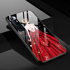 Coque Contour Silicone et Vitre Dos de Fille Miroir Etui Housse pour Xiaomi Mi 10 Ultra Noir