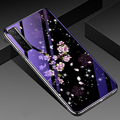 Coque Contour Silicone et Vitre Fleurs Miroir Etui Housse K01 pour Huawei Nova 7 SE 5G Mixte