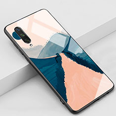 Coque Contour Silicone et Vitre Fleurs Miroir Etui Housse K04 pour Xiaomi Mi A3 Orange