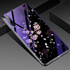 Coque Contour Silicone et Vitre Fleurs Miroir Etui Housse pour Huawei Honor 9X Pro Mixte