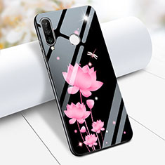 Coque Contour Silicone et Vitre Fleurs Miroir pour Huawei P30 Lite New Edition Rose
