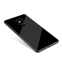 Coque Contour Silicone et Vitre Miroir Housse Etui Degrade Arc en Ciel pour Huawei Mate 20 Noir