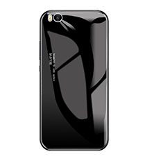 Coque Contour Silicone et Vitre Miroir Housse Etui Degrade Arc en Ciel pour Xiaomi Mi 5S 4G Noir