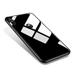 Coque Contour Silicone et Vitre Miroir Housse Etui M01 pour Xiaomi Mi 8 Noir