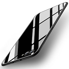 Coque Contour Silicone et Vitre Miroir Housse Etui M04 pour Huawei Honor V10 Noir